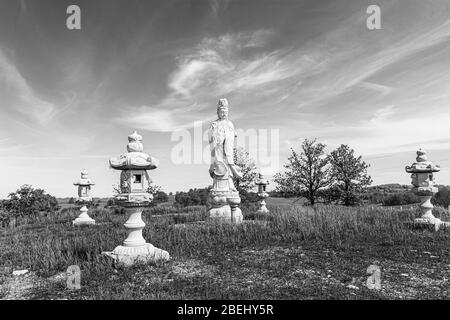 Temple du Bouddha canadien Wu Thai Shan Bethany Ontario Canada Banque D'Images