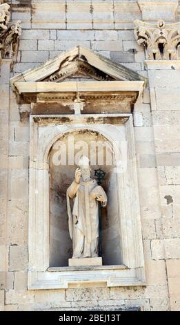 La cathédrale de l'Assomption de la Vierge Marie dans la vieille ville de Dubrovnik, Croatie. Banque D'Images