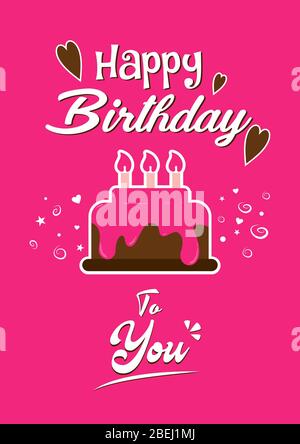 Illustration de gâteau d'anniversaire heureux. Adapté pour les cartes de visite, les ressources graphiques et l'impression artistique. Format du fichier : JPEG/JPG. Taille de pixel : 3508x4962 px. Banque D'Images