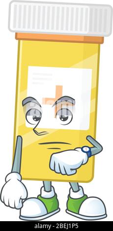 Biberon avec motif mascotte animé en mouvement Illustration de Vecteur