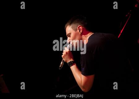 Czestochowa, Pologne - 7 février 2014: Music club Teatr de Pologne, TFP (Théâtre de Pologne) concert du groupe polonais rock, blues et reggae Banque D'Images