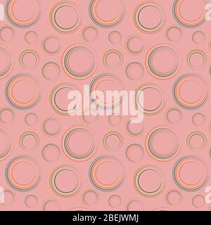 Motif cercles colorés à dessin à la main Illustration de Vecteur