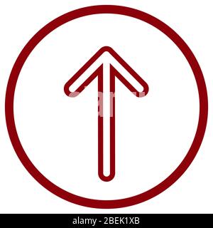 Pointeur, flèche dans une télévision moderne style. Bouton flèche isolé sur fond blanc. Symbole de la conception web, site, application, l'assurance-chômage. Banque D'Images