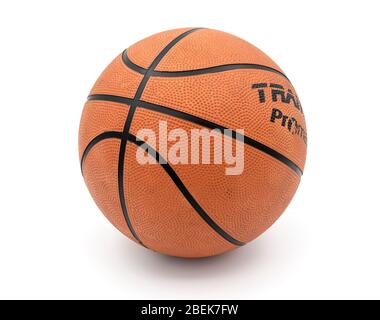 Coupe de basket-ball isolée sur fond blanc Banque D'Images