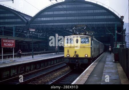 1970, scène sur British Railways, Royaume-Uni, Manchester Piccadilly Station Banque D'Images