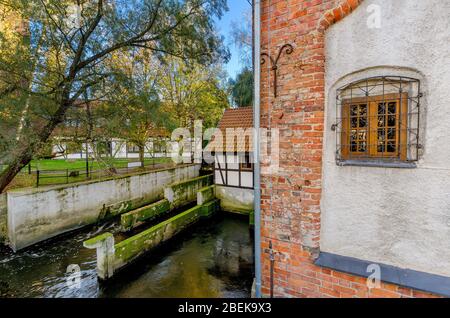 Slupsk, province de la Poméranie, Pologne. Le Moulin du Château. Banque D'Images