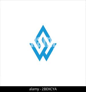 Lettre initiale logo ws ou logo sw modèle de conception vectoriel Illustration de Vecteur