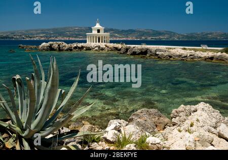 Phare, Fanari, Argostoli, Céphalonie, Iles Ionienne, Grèce. Banque D'Images