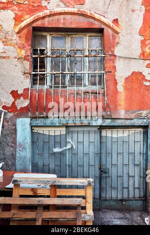Ruines d'un bâtiment historique abandonné à Ankara, Ulus, Turquie Banque D'Images
