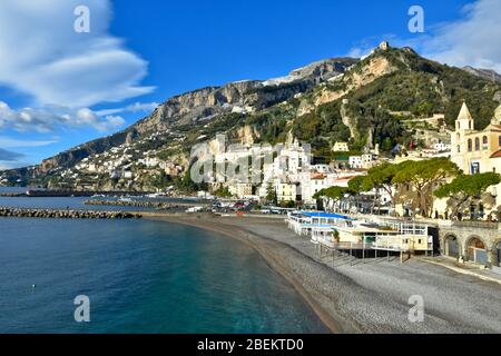 Vue panoramique sur la ville d'Amalfi en Italie Banque D'Images
