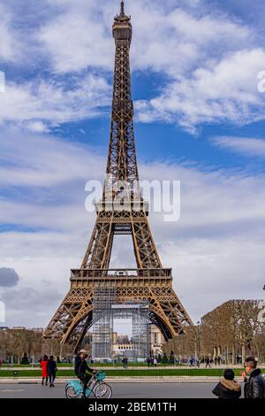 La Tour Eiffel à Paris, France. Février 2020. Banque D'Images