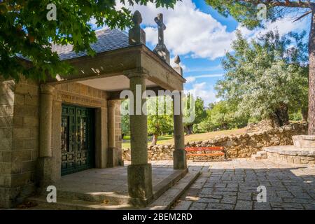 Église et parc de la Herreria. El Escorial, province de Madrid, Espagne. Banque D'Images