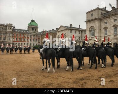 Londres, Royaume-Uni – 15 octobre 2018 : défilé des gardes royaux à la Admiralty House Banque D'Images