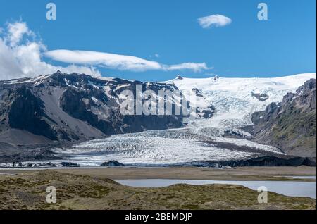 Hvannadalshnúkur, Jökulsárlón, glace en islande Banque D'Images