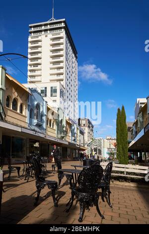 Christchurch, Nouvelle-Zélande - 10 juin 2017 : New Regent Street, une rue bordée de beaux bâtiments colorés Banque D'Images