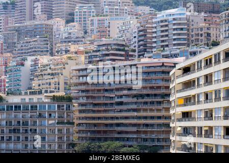 Immeubles à appartements à Monte Carlo, Monaco, Europe Banque D'Images