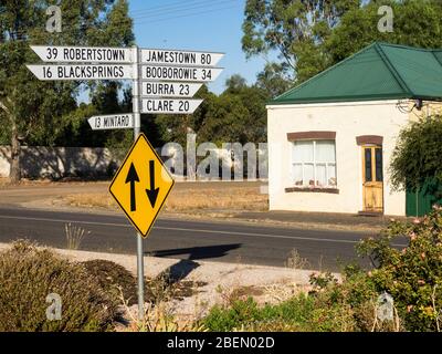 Itinéraire, Farrell Flat, Australie méridionale. Banque D'Images