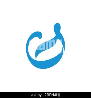 courbes abstraites lettre us ruban forme logo vecteur Illustration de Vecteur