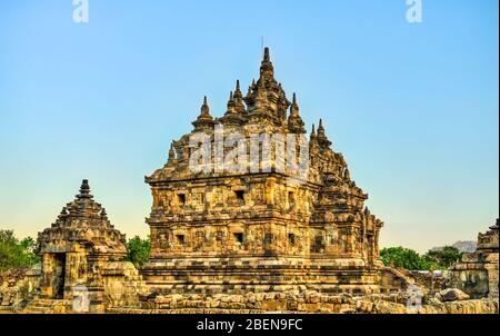 Candi Plaosan, temple bouddhiste de Prambanan en Indonésie Banque D'Images