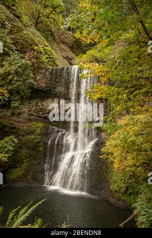 Chutes et Double couleur. Silver Falls State Park, New York Banque D'Images