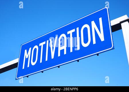 Panneau de motivation Banque D'Images