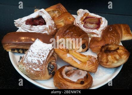 Sélection de pâtisseries belges, Bruges, Belgique Banque D'Images