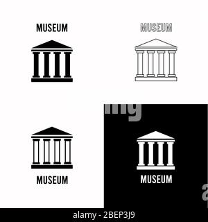 Élément vectoriel créatif. Illustration de la société commerciale. Panneau Musée. Symbole, icône. Logo de la galerie d'art. Architecture urbaine. Illustration de Vecteur