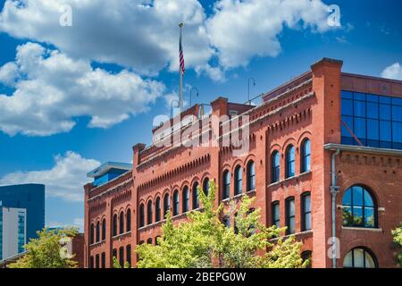 Bâtiment Red Brick à Denver Banque D'Images