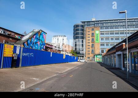 Le marché de Sneinton, capturé lors du verrouillage du coronavirus en avril 2020, Nottingham City Notinghamshire Angleterre Royaume-Uni Banque D'Images