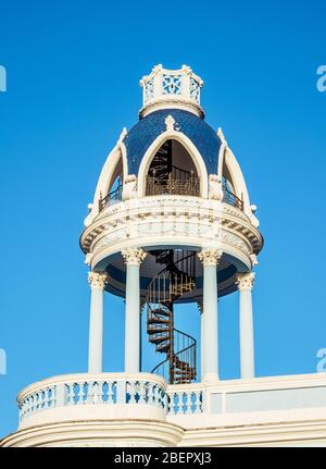 Ferrer Palace, vue détaillée, Cienfuegos, Province de Cienfuegos, Cuba Banque D'Images