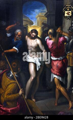 La Flagellation du Christ 1620 par Palma il Giovane, vrai nom: Jacopo Negretti, peintre italien, 1544–1628. Banque D'Images