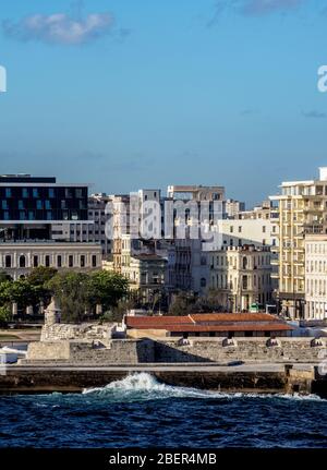 Château de San Salvador de la Punta, vue élevée, la Havane, la province de la Habana, Cuba Banque D'Images