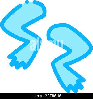 illustration du contour vectoriel de l'icône des jambes de grenouille Illustration de Vecteur