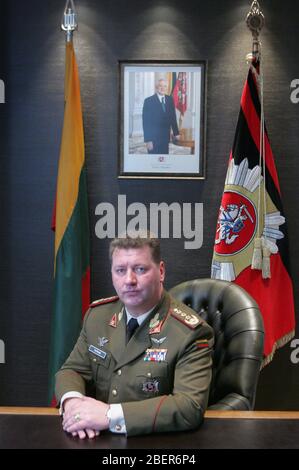 Valdas Tutkus - Commandant des forces armées lituaniennes 2004–2009 Banque D'Images
