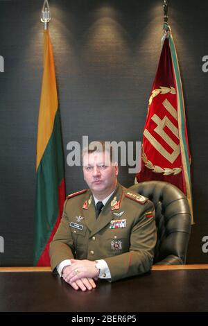 Valdas Tutkus - Commandant des forces armées lituaniennes 2004–2009 Banque D'Images