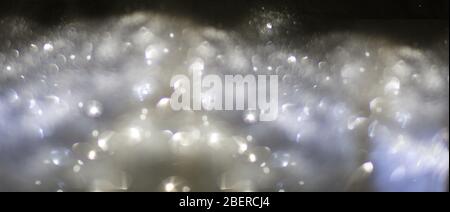 fond abstrait composé de bokeh argenté Banque D'Images