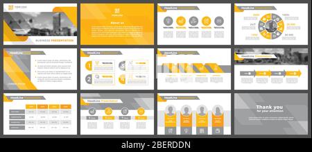 Modèles de présentation, entreprise. Éléments d'infographies pour les modèles de présentation. Illustration de Vecteur