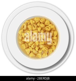 Tortellini plat, illustration vectorielle Illustration de Vecteur