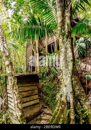 Casa de Fidel, Maison de Fidel Castro, Comandancia de la Plata, Sierra Maestra, province de Granma, Cuba Banque D'Images