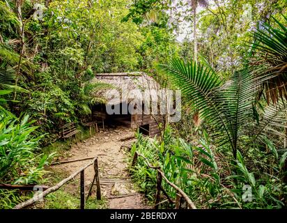 Casa de Fidel, Maison de Fidel Castro, Comandancia de la Plata, Sierra Maestra, province de Granma, Cuba Banque D'Images