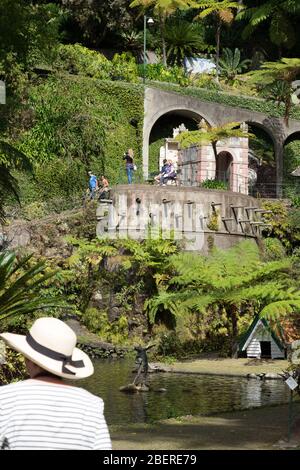 Jardin tropical du Palais de Monte ; Funchal ; Madère ; Banque D'Images