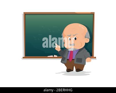 Professeur principal, professeur devant l'étudiant en classe en classe en classe. Illustration de Vecteur
