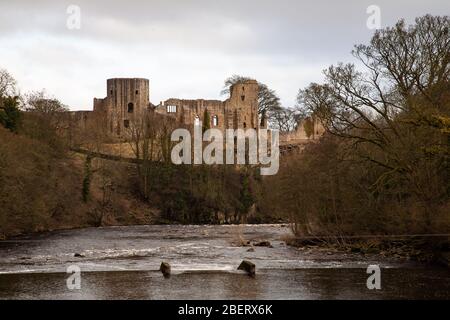 Château de Barnard sur la rivière Tees Banque D'Images