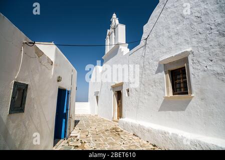 Panagia Pantanassa sur l'île de Folegandros, Cyclades, Grèce Banque D'Images