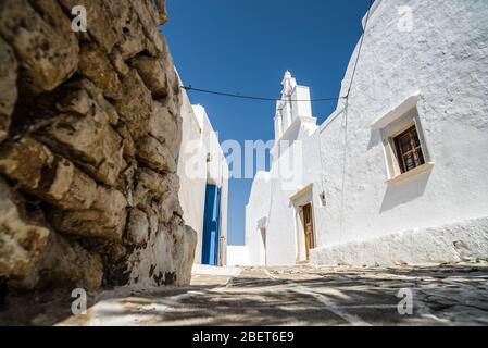 Panagia Pantanassa sur l'île de Folegandros, Cyclades, Grèce Banque D'Images