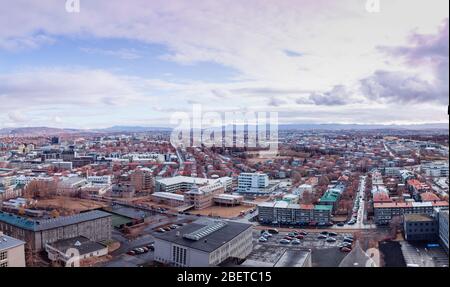 Reykjavik, Islande-19 octobre : vue panoramique sur Reykjavik Banque D'Images