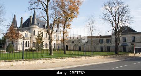 Margaux, Bordeaux France - 12 décembre 2018 - Château Palmer dans la région des vins du Médoc de Bordeaux Banque D'Images