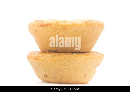 Empadinha, Empada. Traditionnel brésilien Pie isolé sur fond blanc Banque D'Images