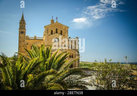 Ta Pinu Sanctuary, Gharb Gozo Malta, la célèbre église Madonna sur l'île de Gozo, Malte Banque D'Images