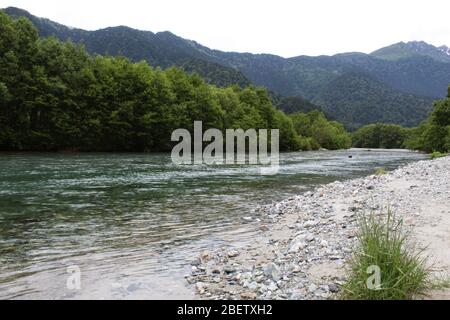 Paysage de Kamikochi, Alpes du Nord du Japon Banque D'Images